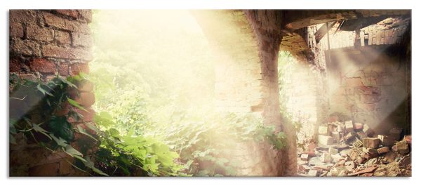 Alte Ruine, Glasbild Panorama Angebot